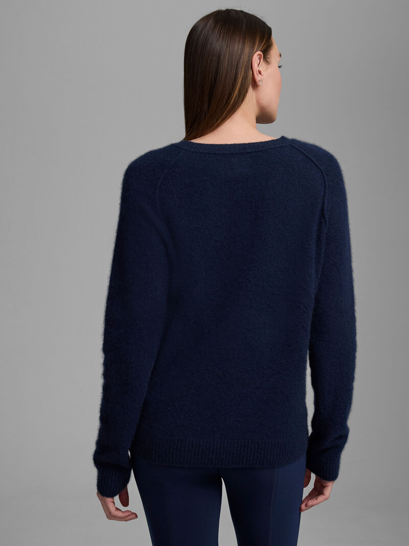 Woman Wears Luxe Cashmere V-Neck Sweater image number 3