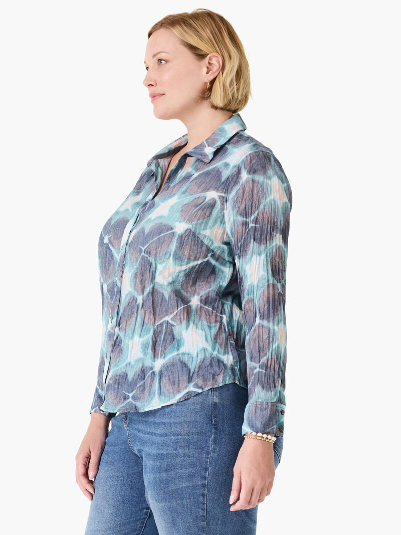 Woman Wears Ethereal Seas Crinkle Shirt image number 2