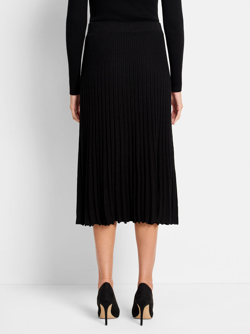 Woman Wears Ribbed Sweater Skirt image number 3