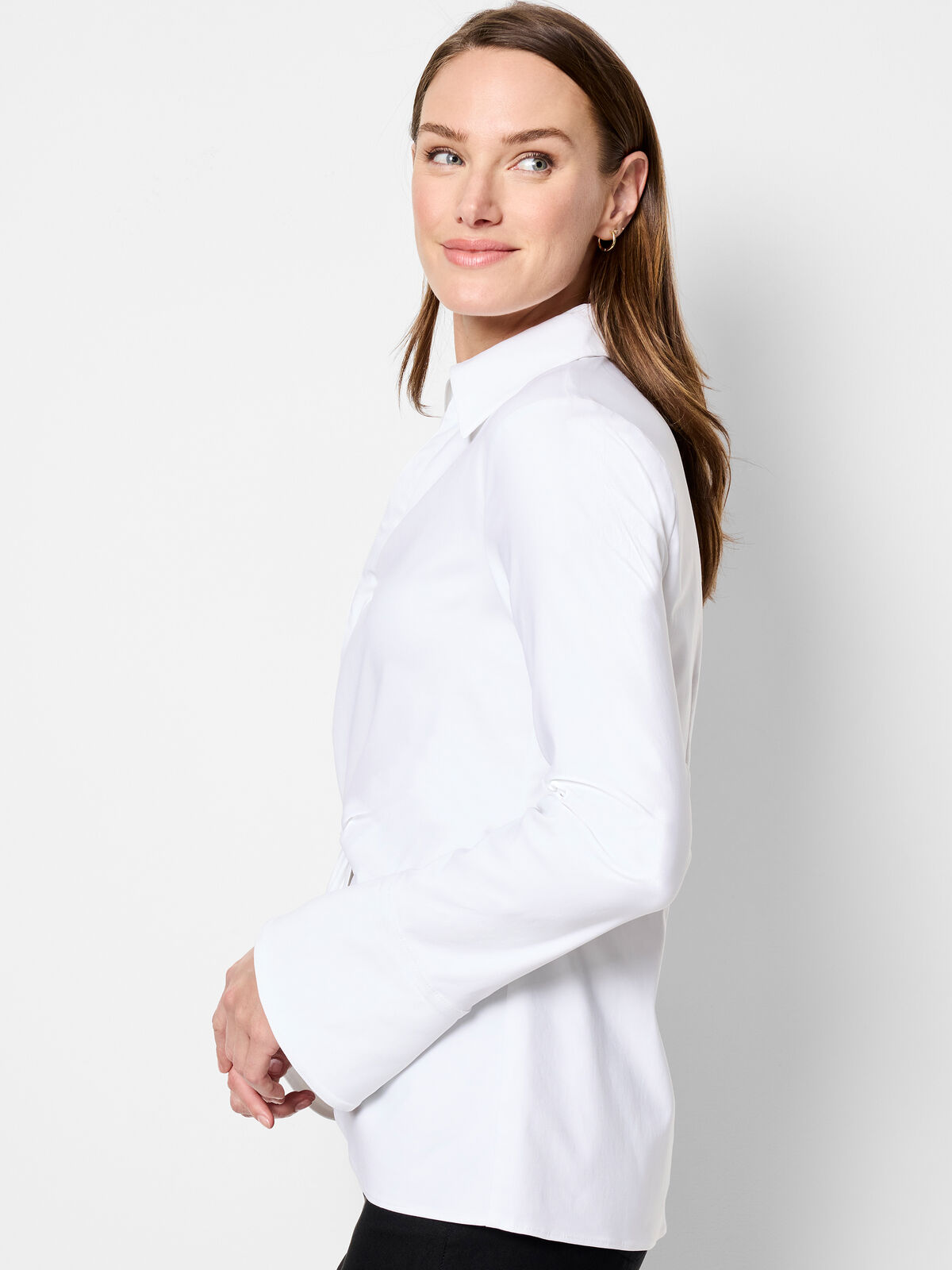 Polished Wonderstretch Twist Front Shirt