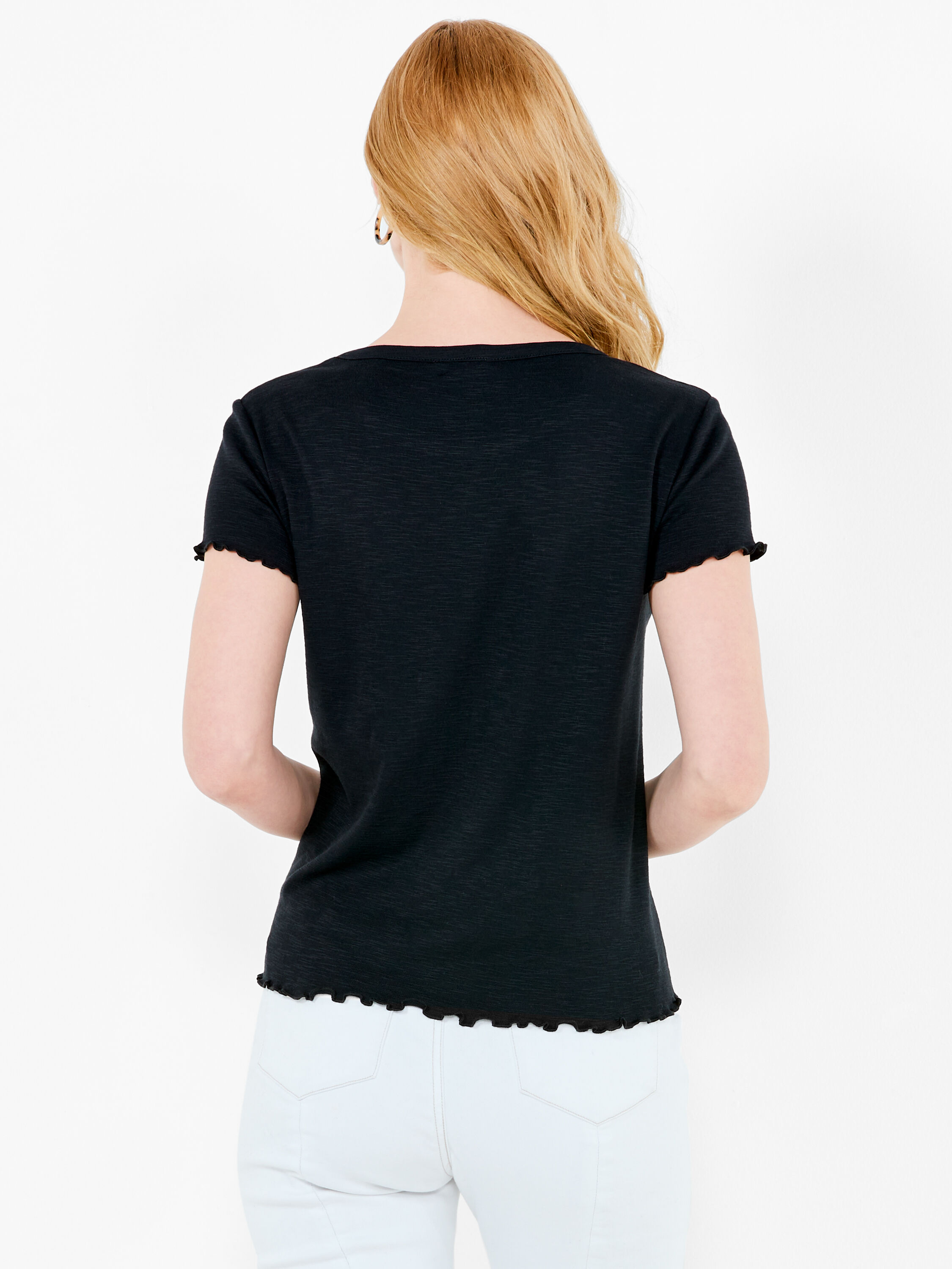 lettuce edge short sleeve top