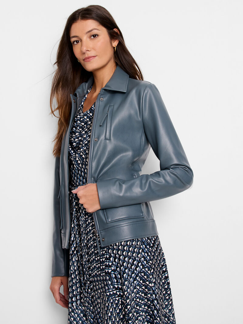 Faux Leather Downtown Jacket