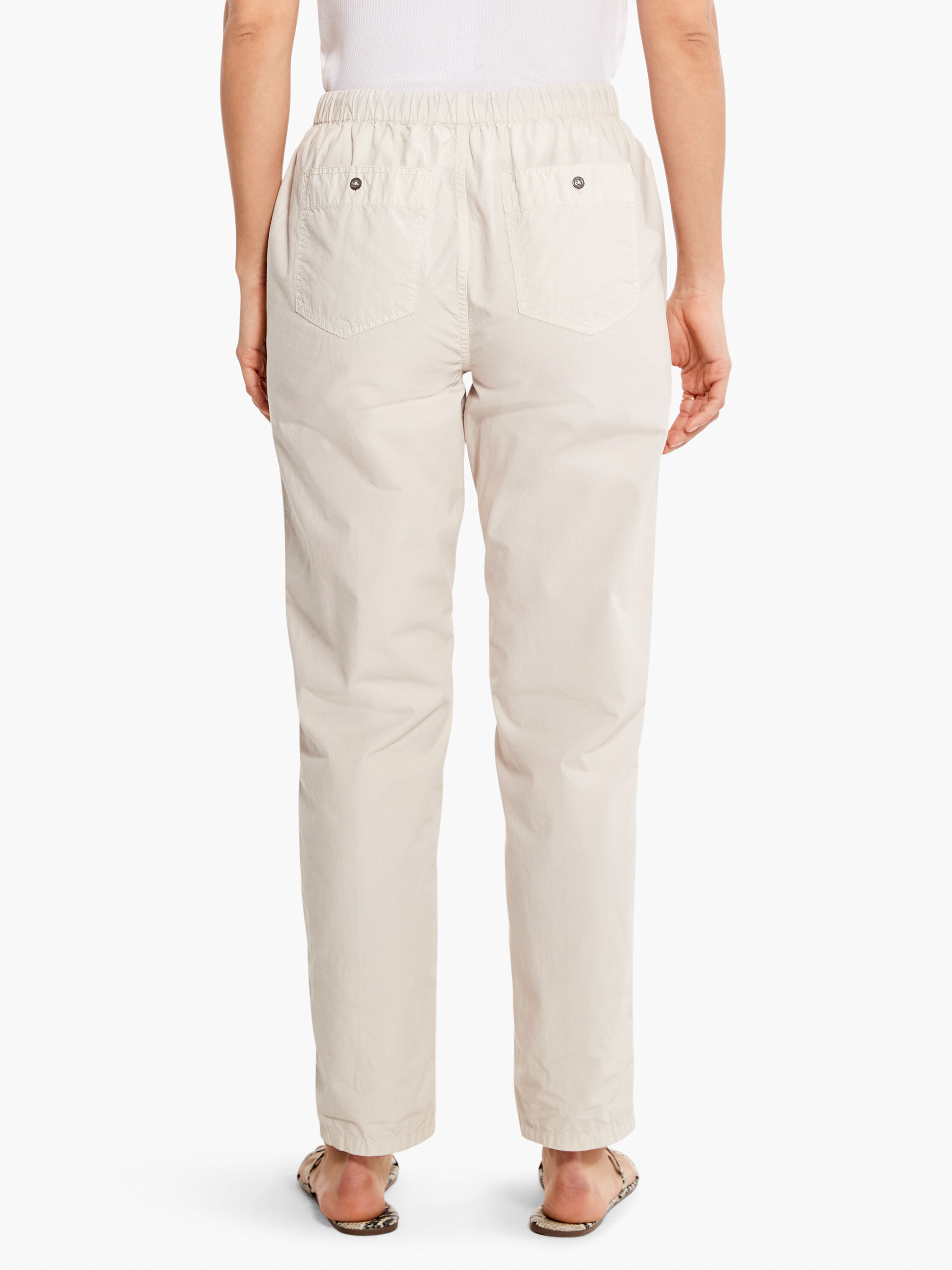 Cotton Poplin Relaxed Ankle Pant | NIC+ZOE