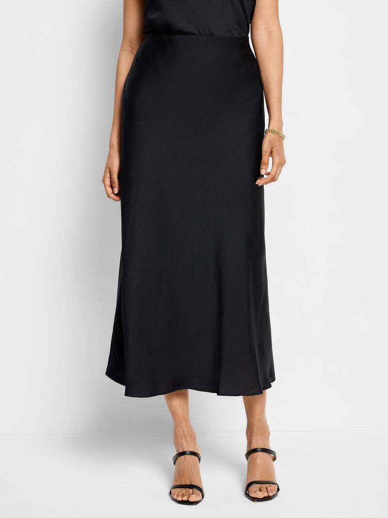 Woman Wears Social Edit Crepe Slip Skirt image number 0