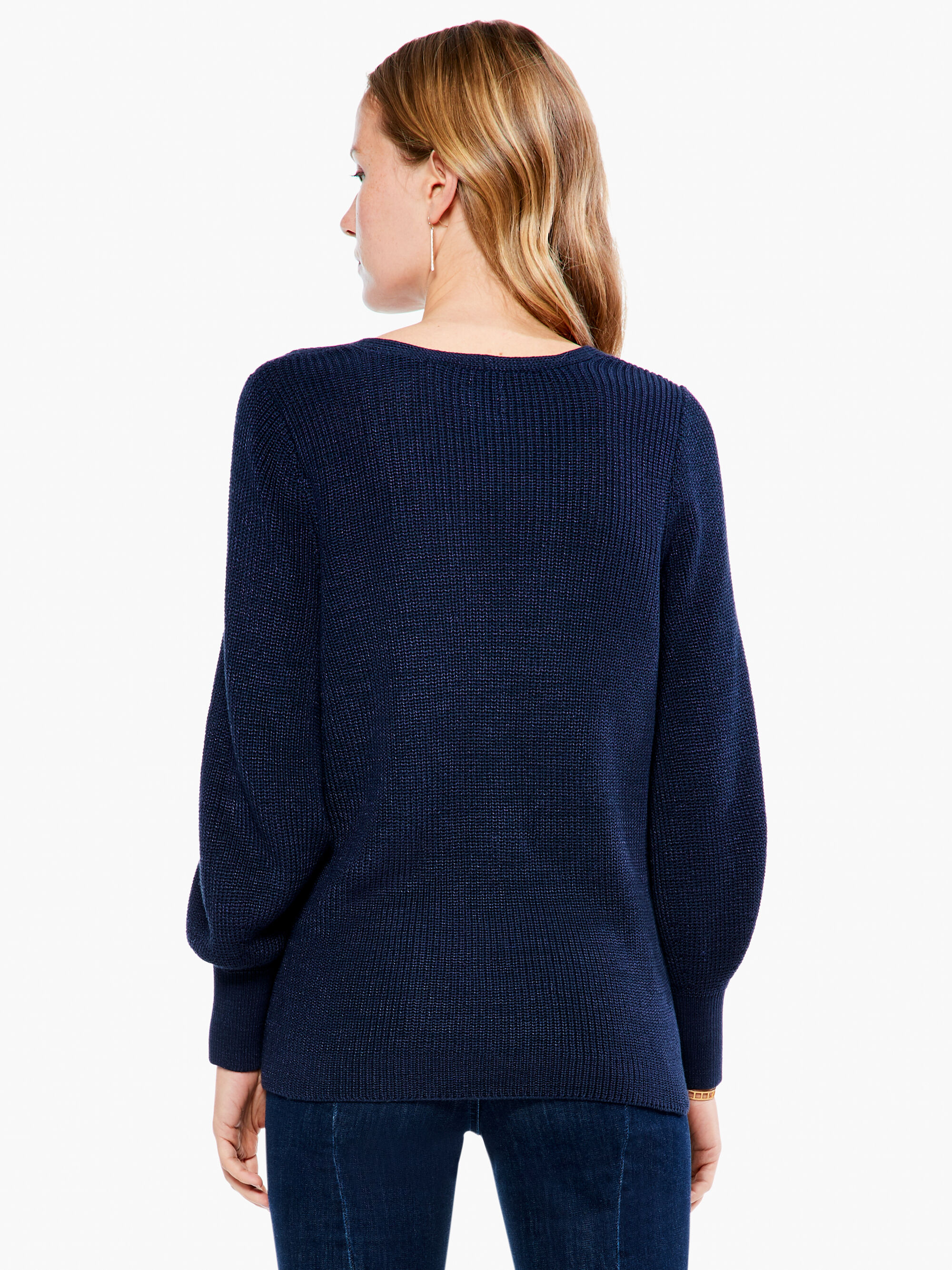 Shaker Knit V Neck Sweater NIC+ZOE