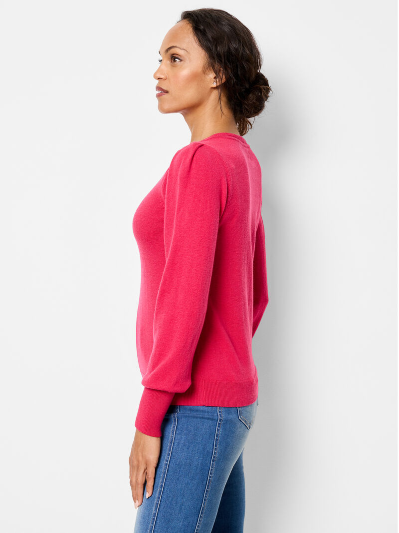 Woman Wears Femme Sleeve Sweater image number 2