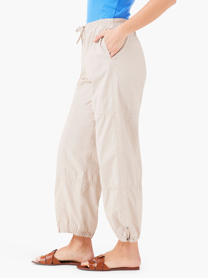 Woman Wears 28" Poplin Parachute Ankle Pant image number 3