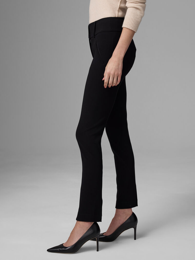 Woman Wears 28" Knit Scuba Slim Pant image number 3