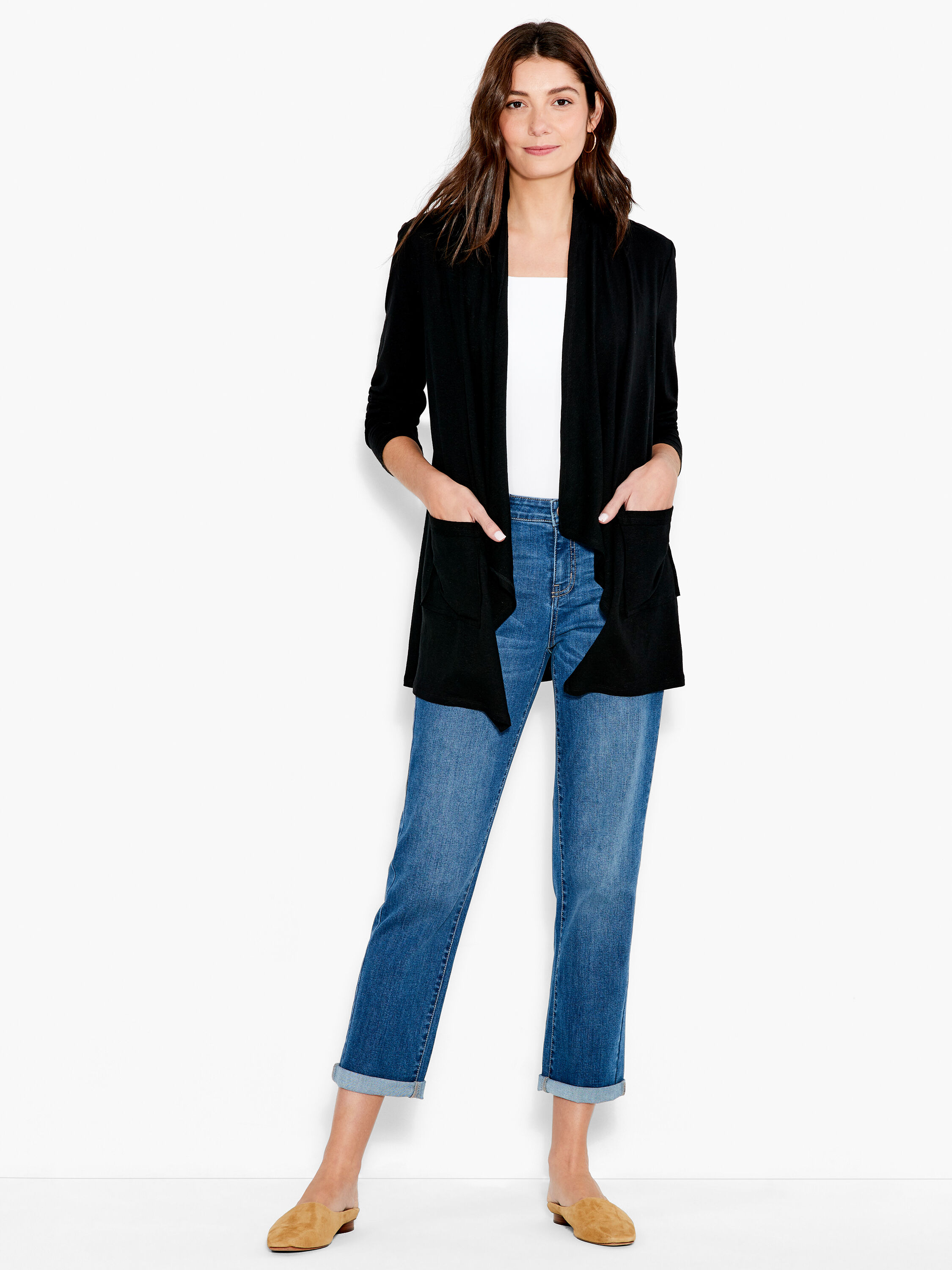 NZT Long Sleeve Drape Cardigan | NIC+ZOE