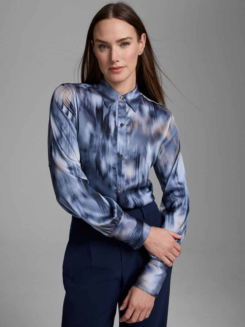 Woman Wears Romance Silk Shirt image number 0