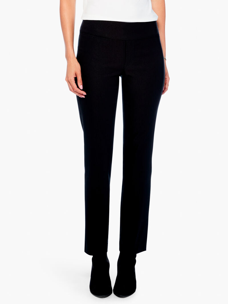 Nic + Zoe Women's 31 Ponte Knit Pant - Black Onyx, L : Target