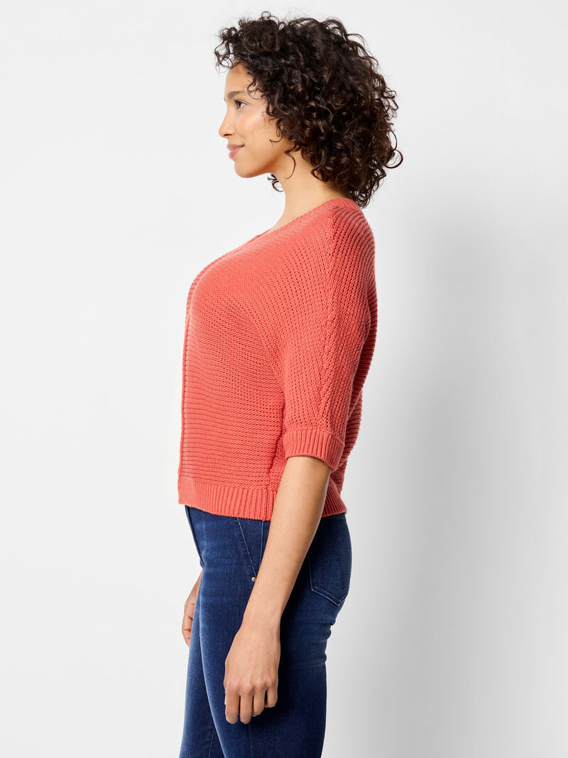 Woman Wears Easy Texture Sweater image number 2