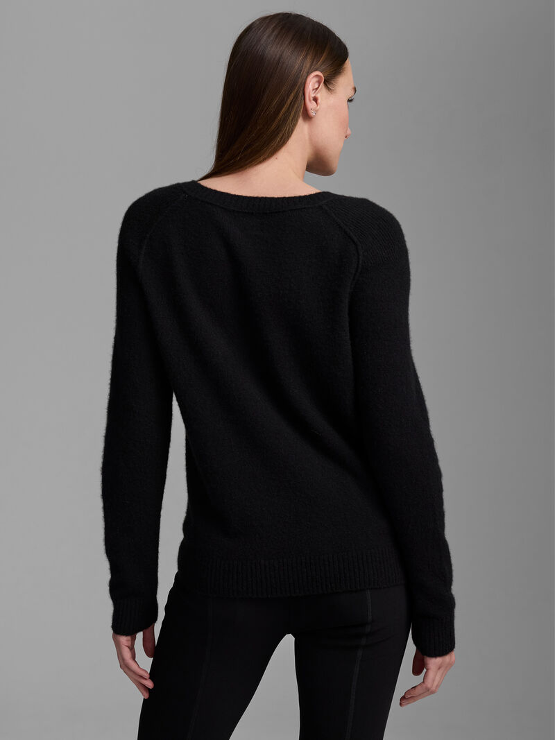 Woman Wears Luxe Cashmere V-Neck Sweater image number 3