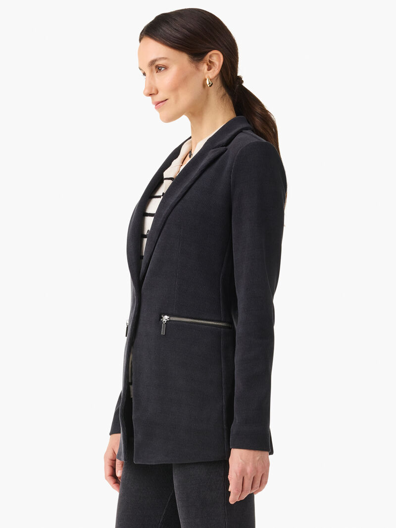 Woman Wears Corduroy Zip Jacket image number 2