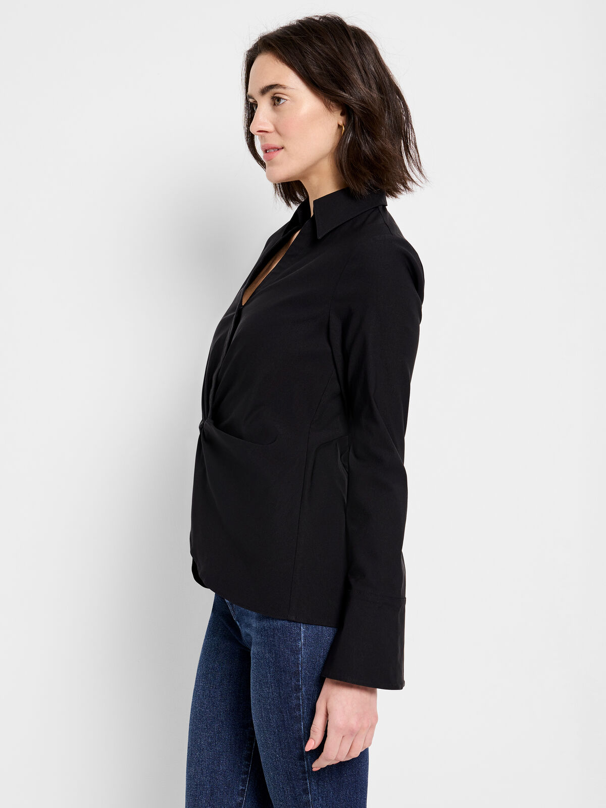 Polished Wonderstretch Twist Front Shirt