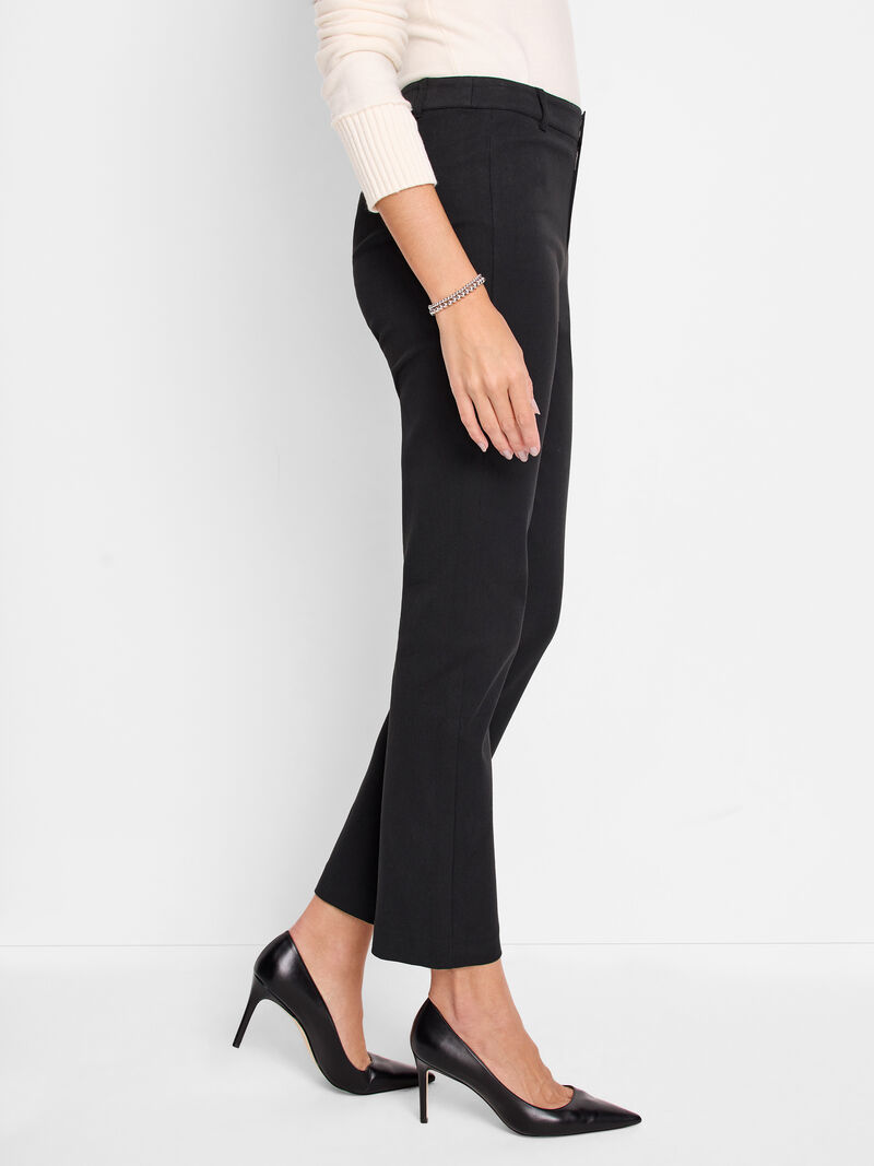 Woman Wears 28" Copley Straight Cotton Bi-Stretch Pant image number 2