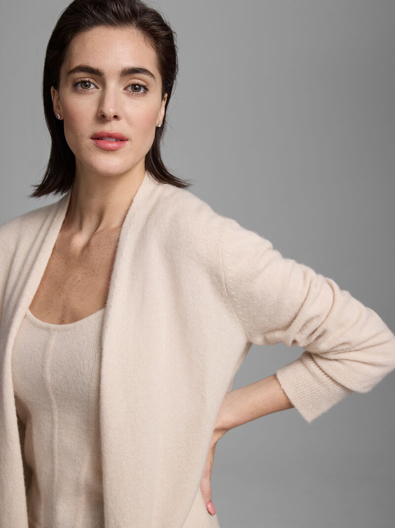 Woman Wears Luxe Cashmere 4-Way Cardigan image number 0