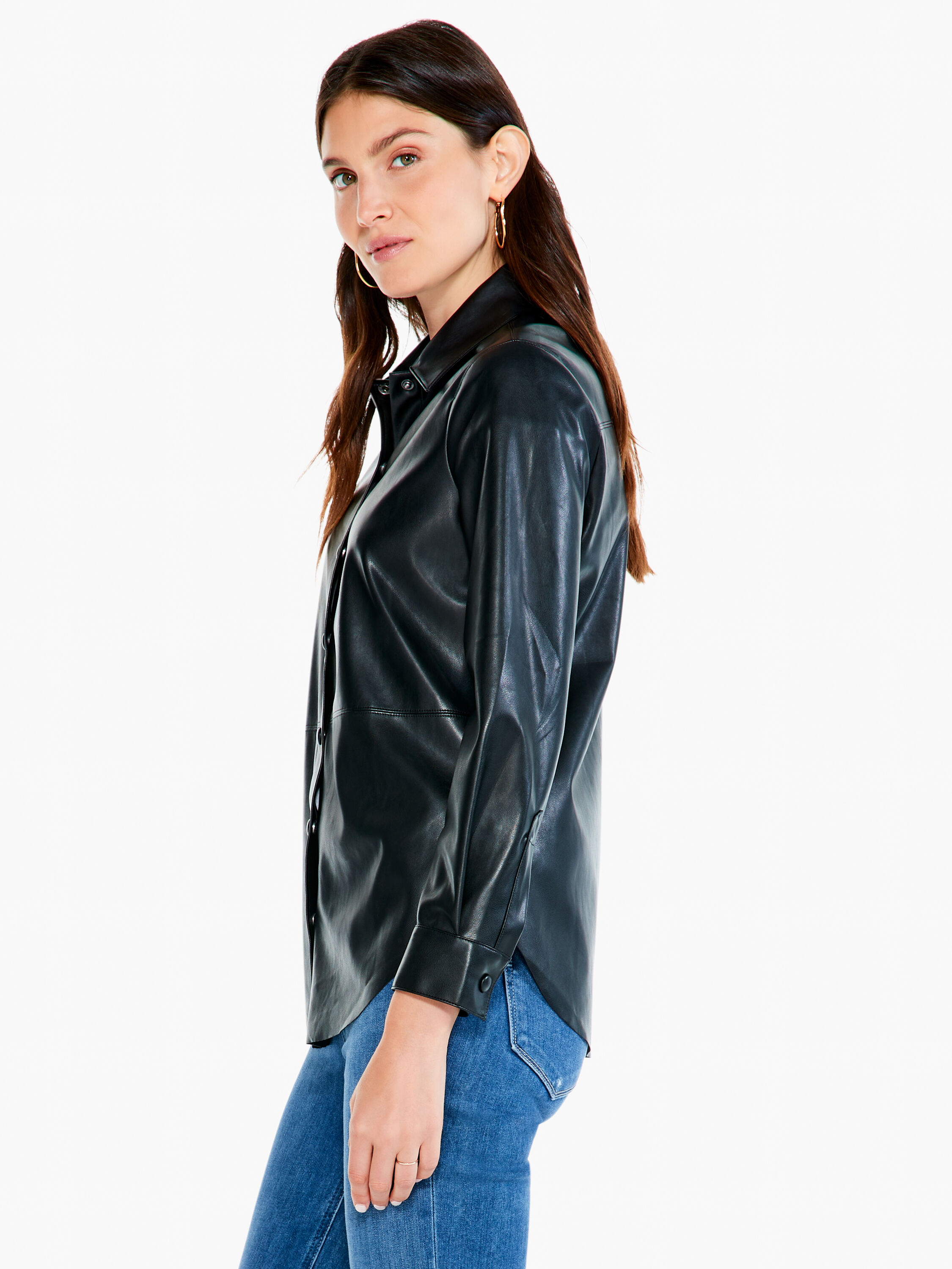 Faux Leather Shirt | NIC+ZOE