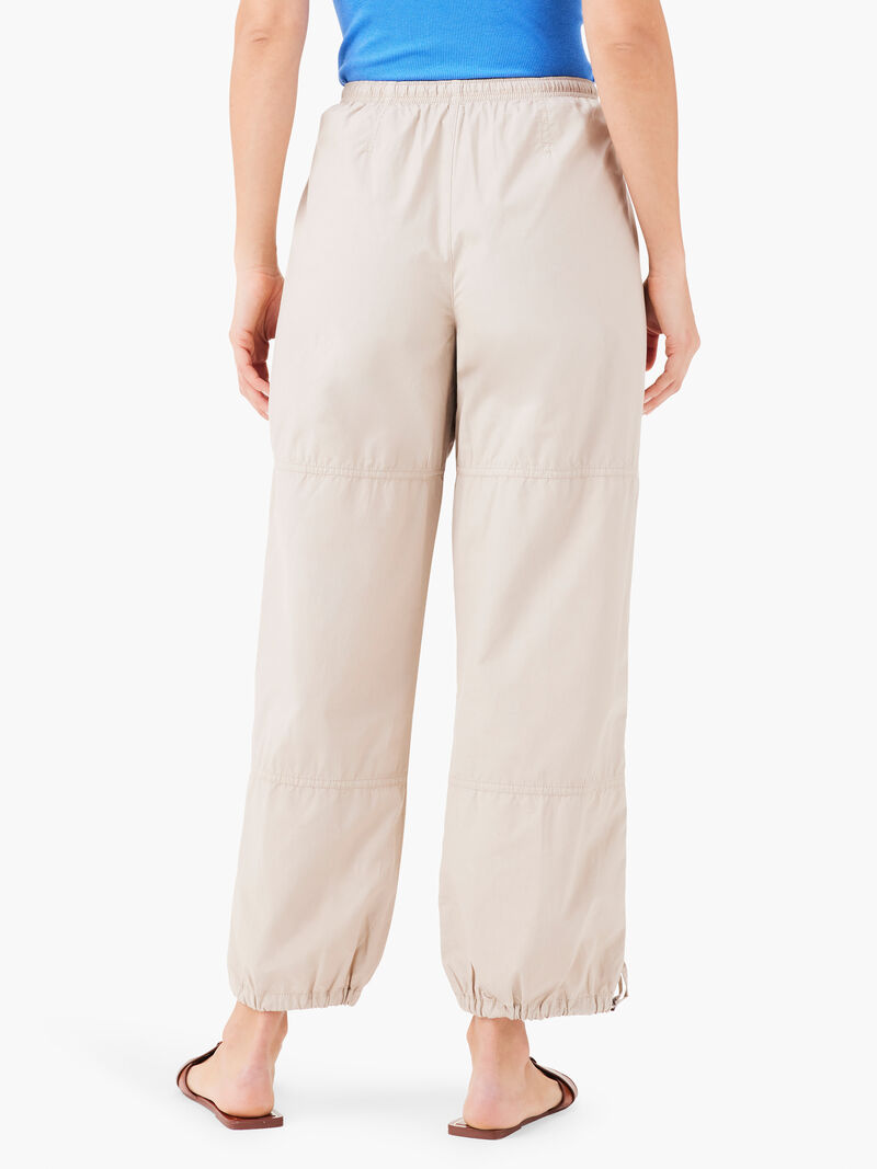 Woman Wears 28" Poplin Parachute Ankle Pant image number 4