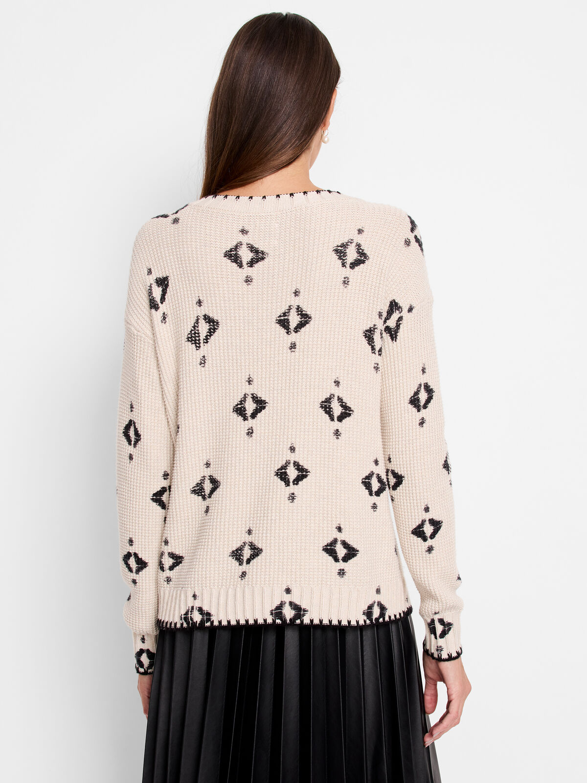 Printed Texture Sweater