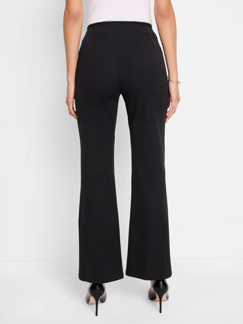 Woman Wears 28" Bootcut Cotton Bi-Stretch Pull On Pant image number 3