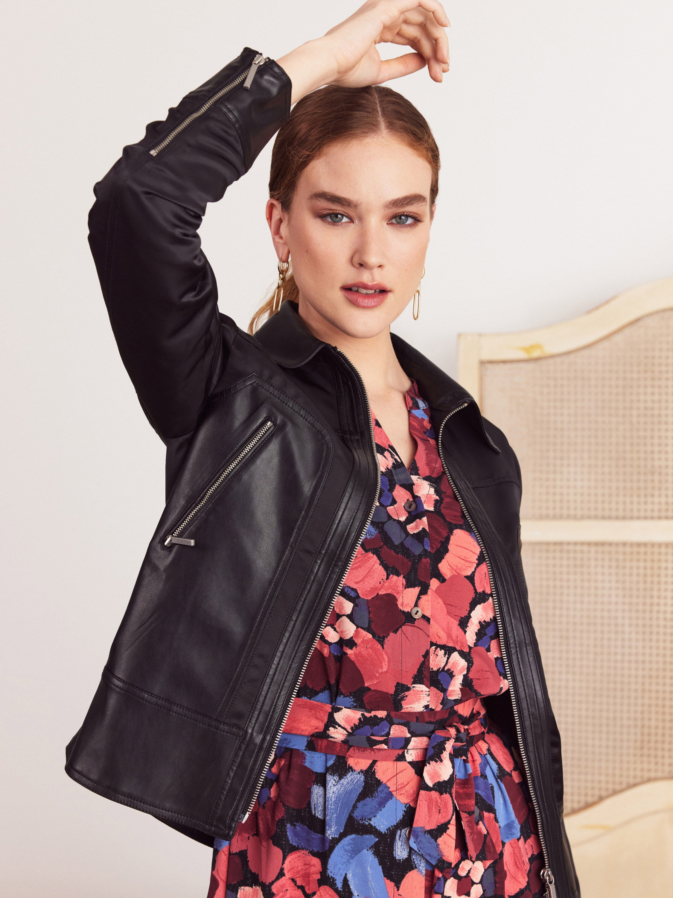 Faux Leather Mix Jacket | NIC+ZOE