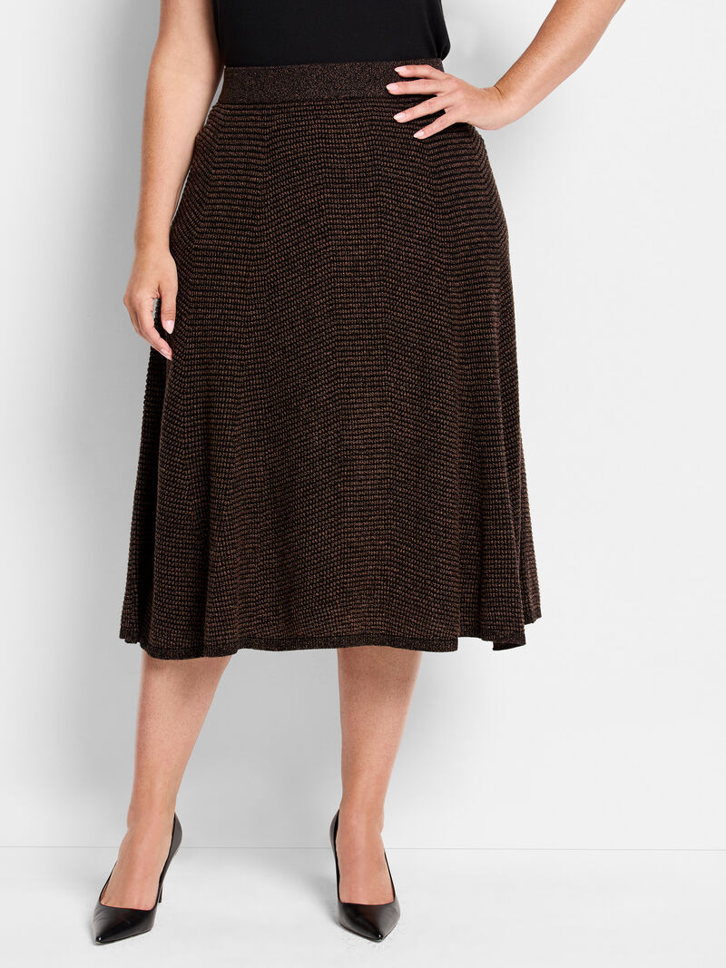 Woman Wears Pixel Knit Skirt image number 0