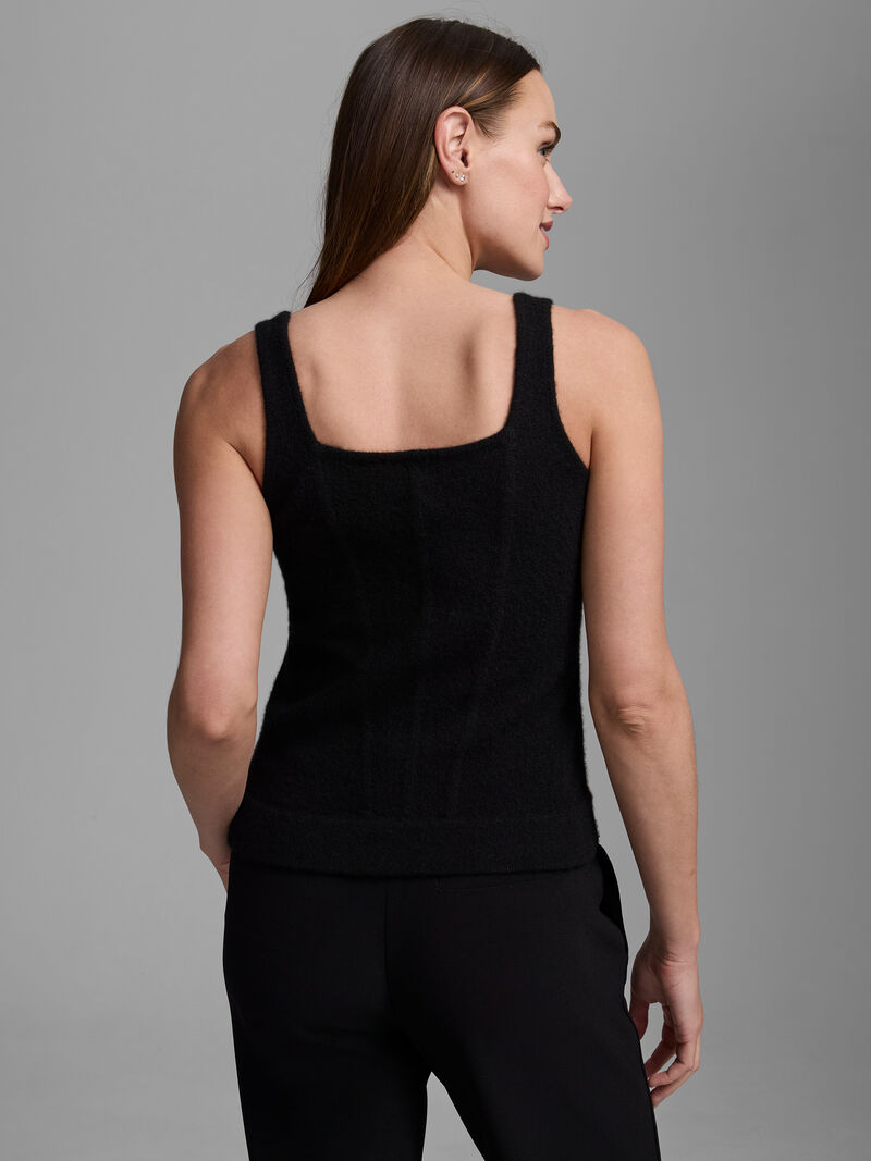 Woman Wears Luxe Cashmere Corset Tank image number 3