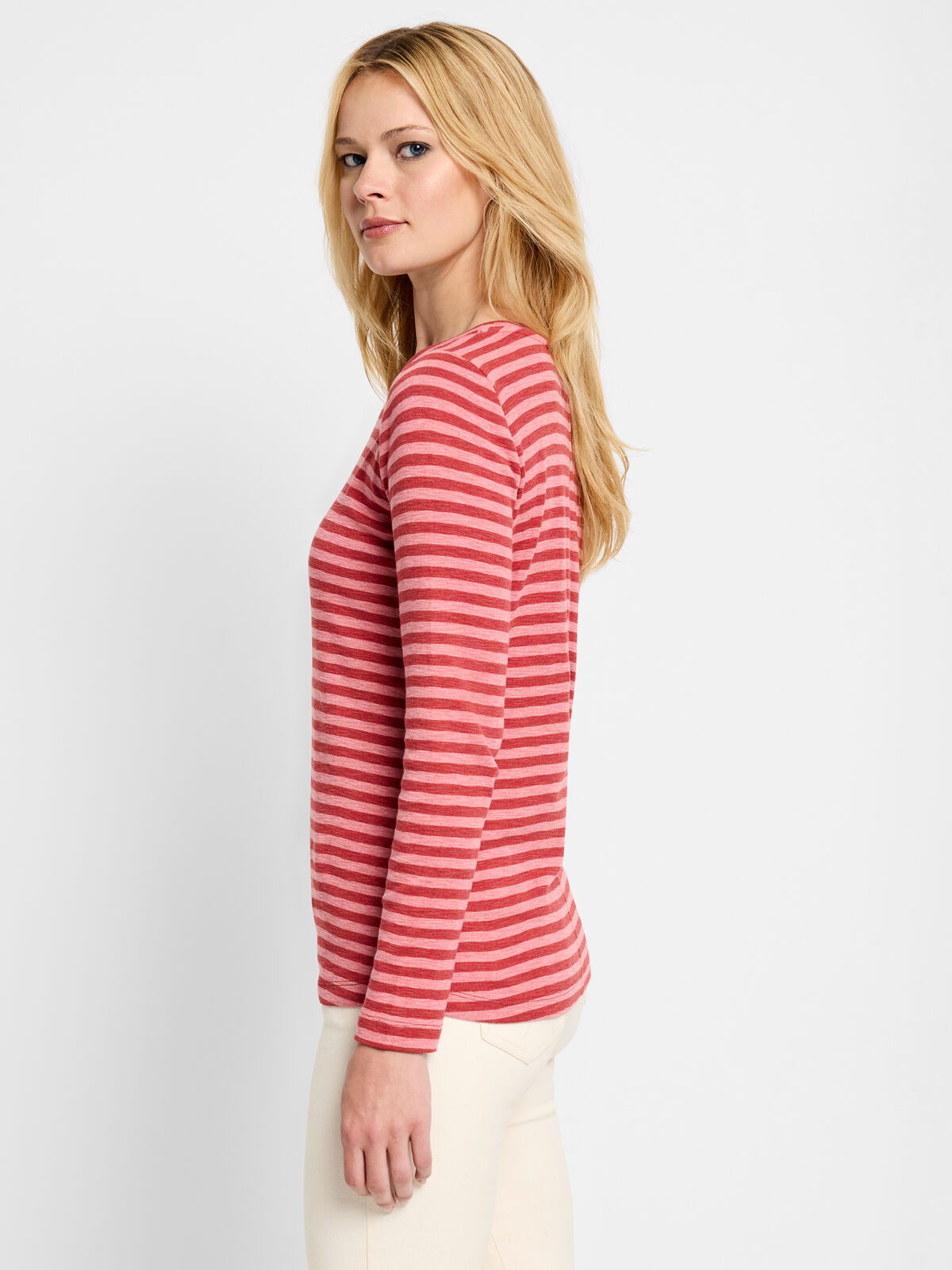 NZT Striped Bracelet Sleeve Boat Tee