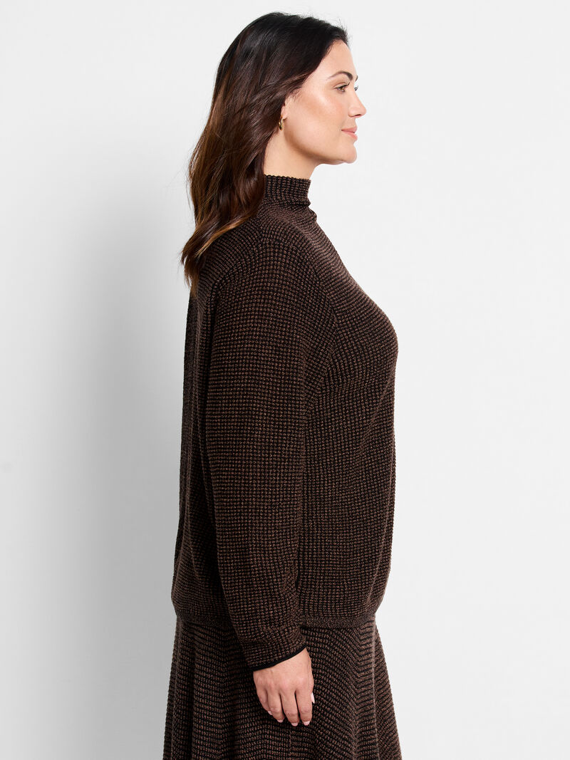 Woman Wears Pixel Knit Sweater image number 2