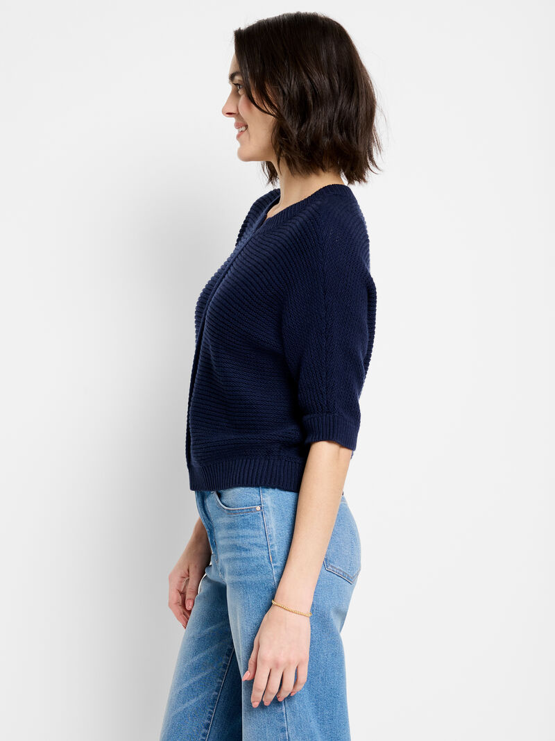 Woman Wears Easy Texture Sweater image number 3