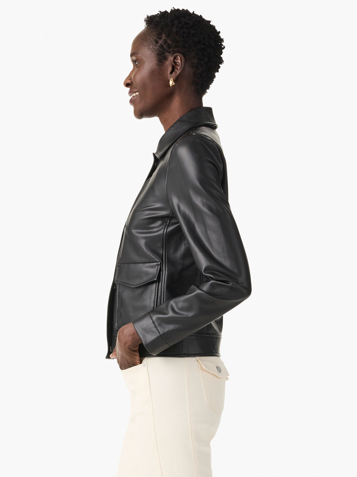 Faux Leather Downtown Jacket