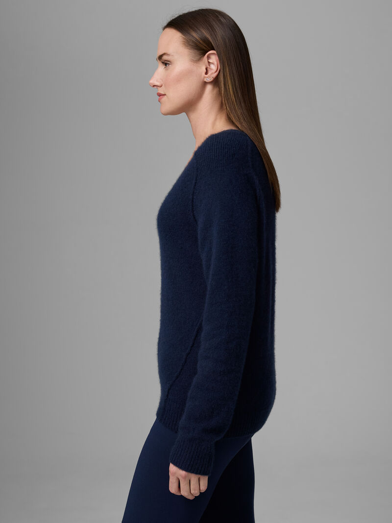 Woman Wears Luxe Cashmere V-Neck Sweater image number 2