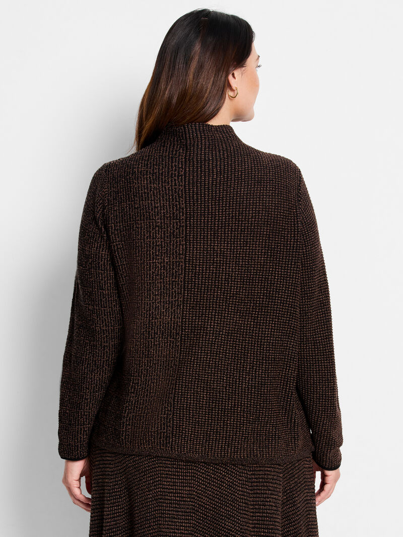 Woman Wears Pixel Knit Sweater image number 3