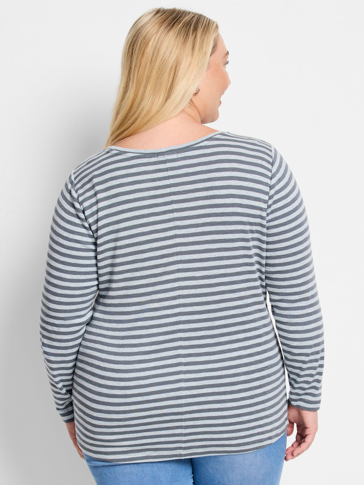 NZT Striped Bracelet Sleeve Boat Tee