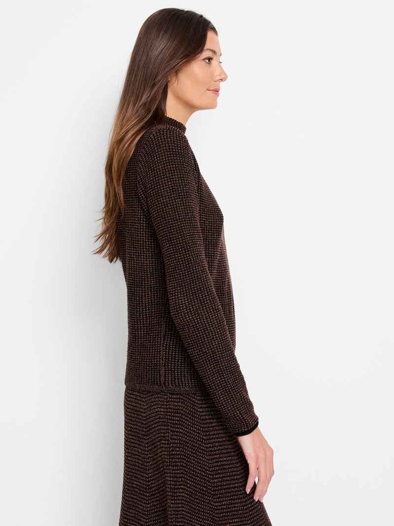 Woman Wears Pixel Knit Sweater image number 2