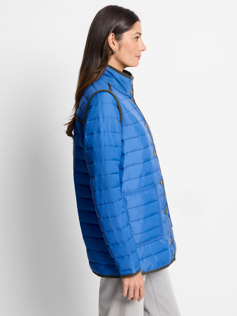 Woman Wears Allovette Reversible Puffer Jacket image number 3