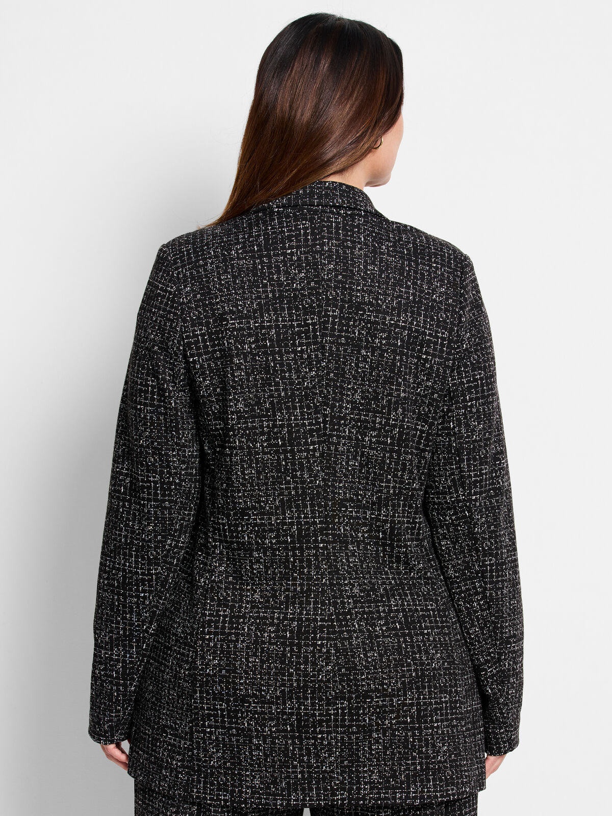 Dotty Grid Knit Zip Jacket