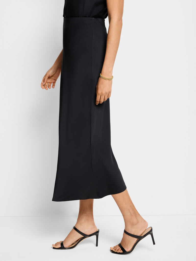 Woman Wears Social Edit Crepe Slip Skirt image number 2