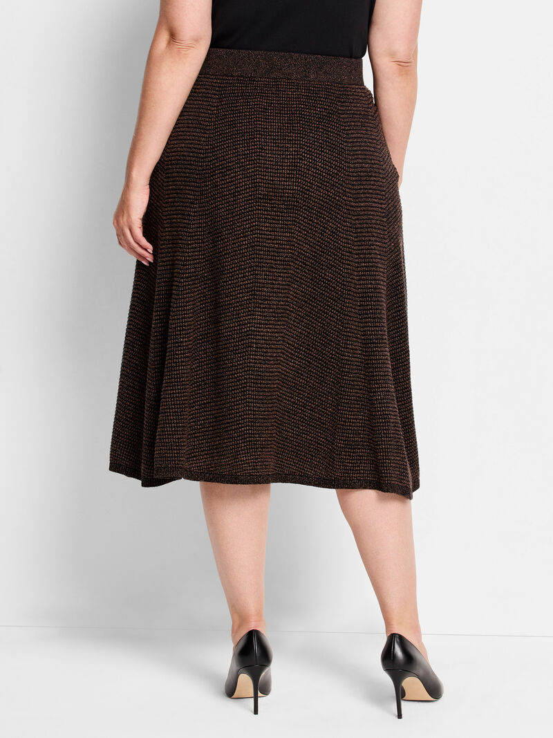 Woman Wears Pixel Knit Skirt image number 3