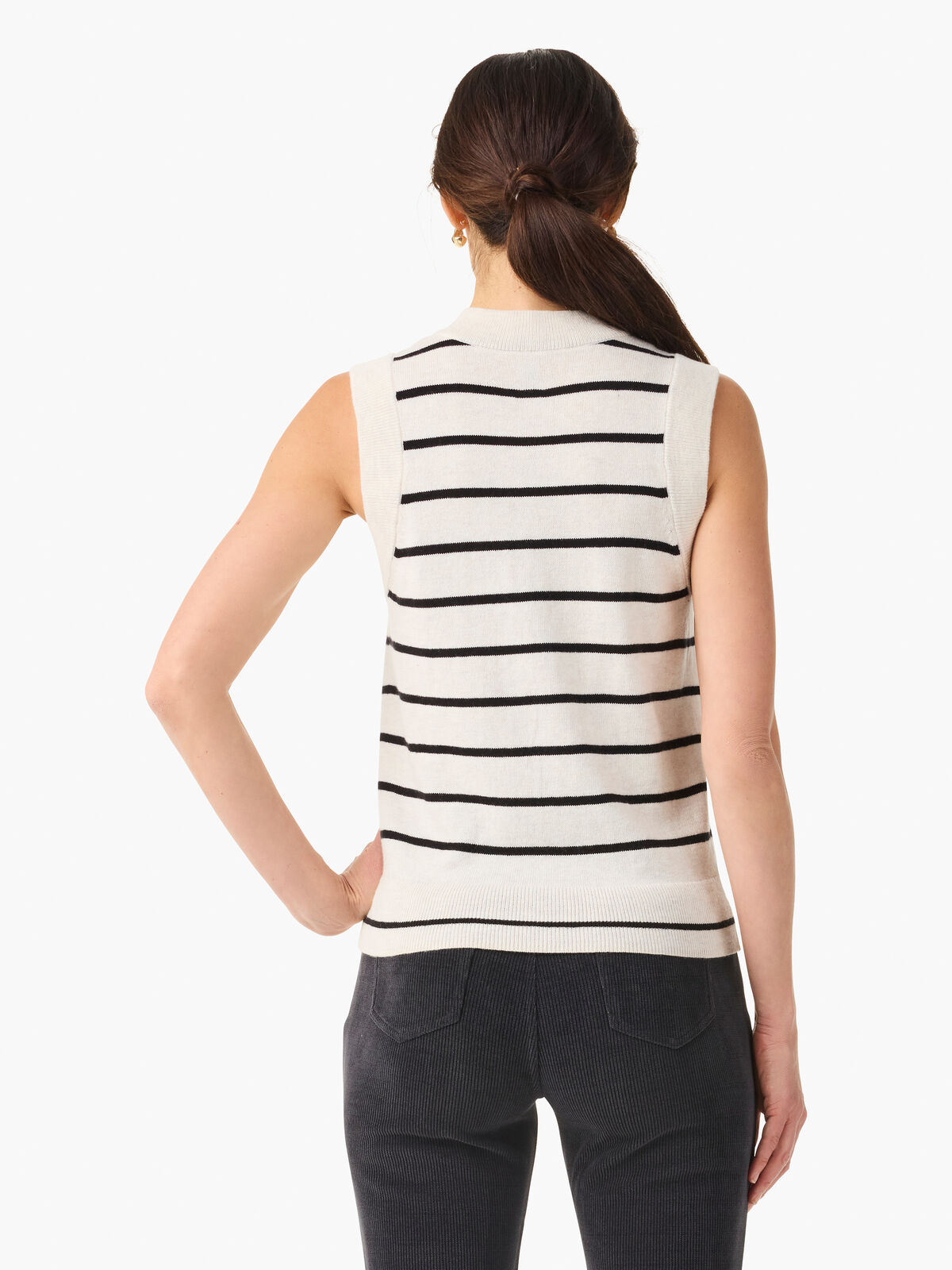 Striped Essential Sweater Vest