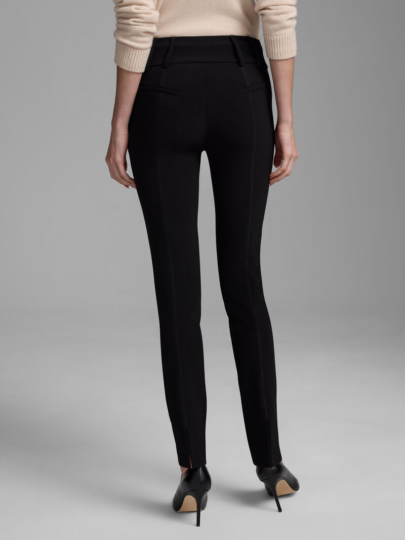 Woman Wears 28" Knit Scuba Slim Pant image number 4