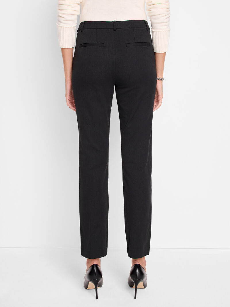 Woman Wears 28" Copley Straight Cotton Bi-Stretch Pant image number 3