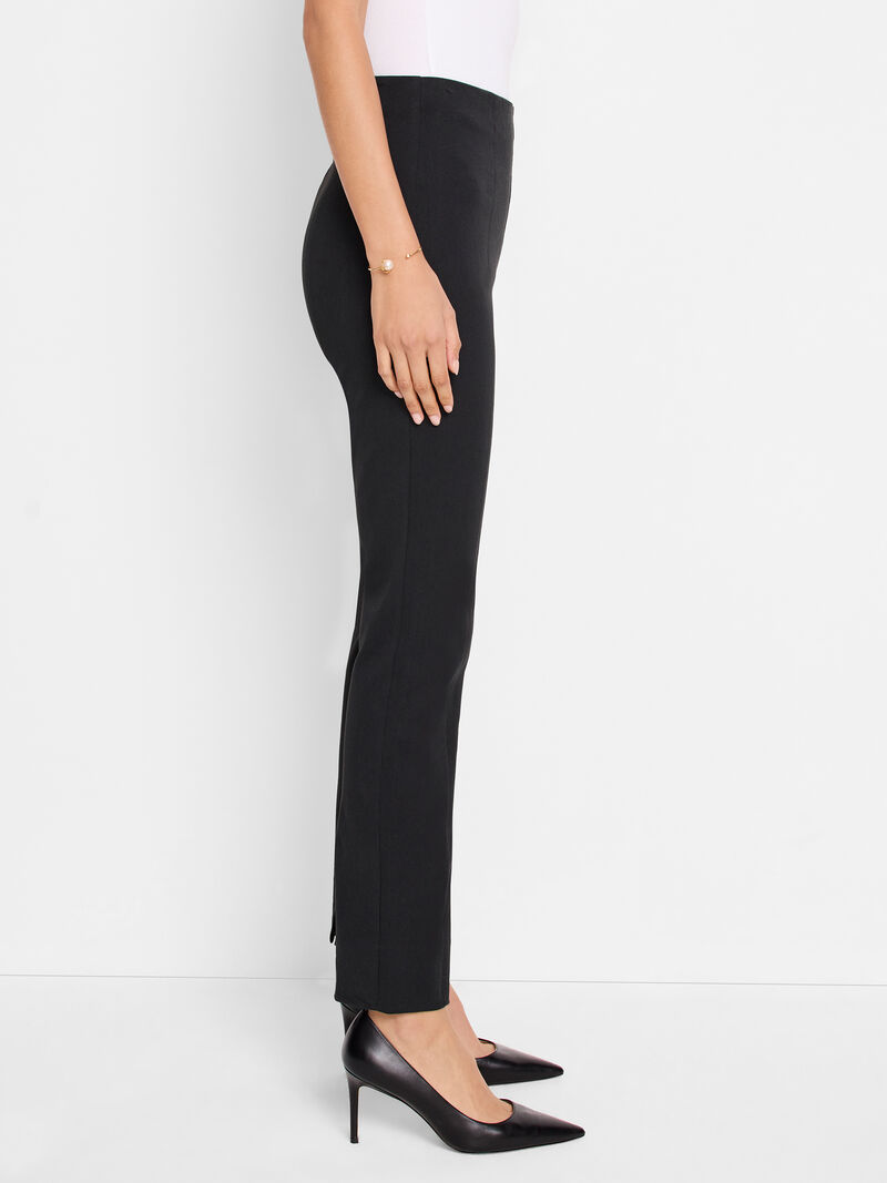 Woman Wears 28" Newbury Slim Cotton Bi-Stretch Pull On Pant image number 2