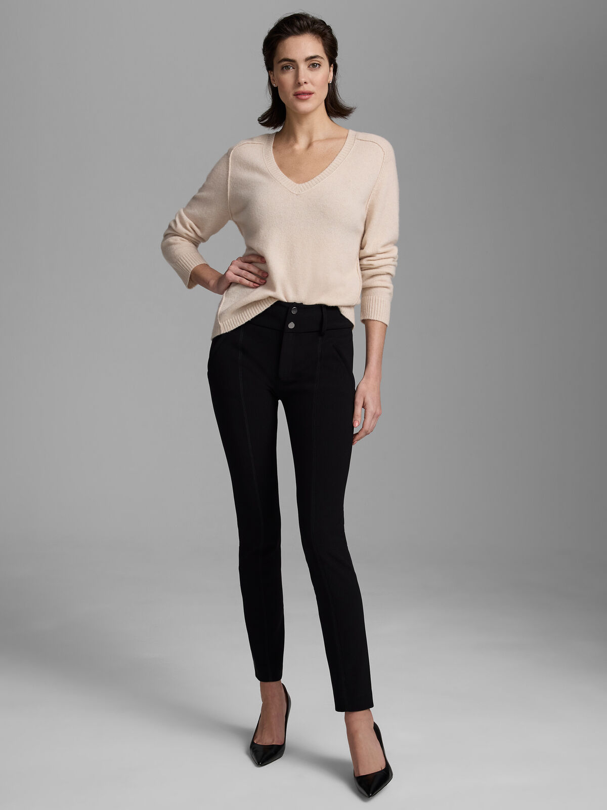 Luxe Cashmere V-Neck Sweater