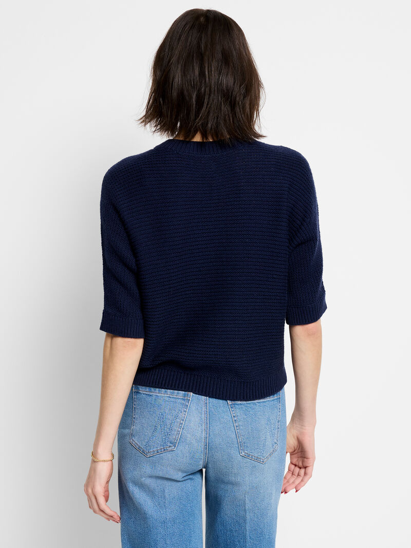 Woman Wears Easy Texture Sweater image number 4