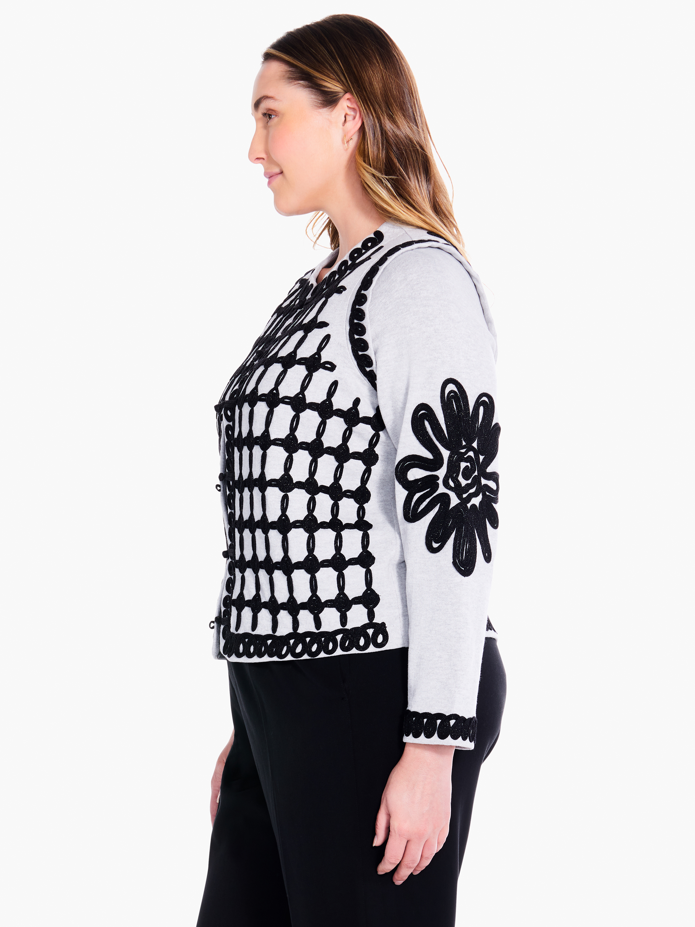 Romantic Soutache Knit Jacket