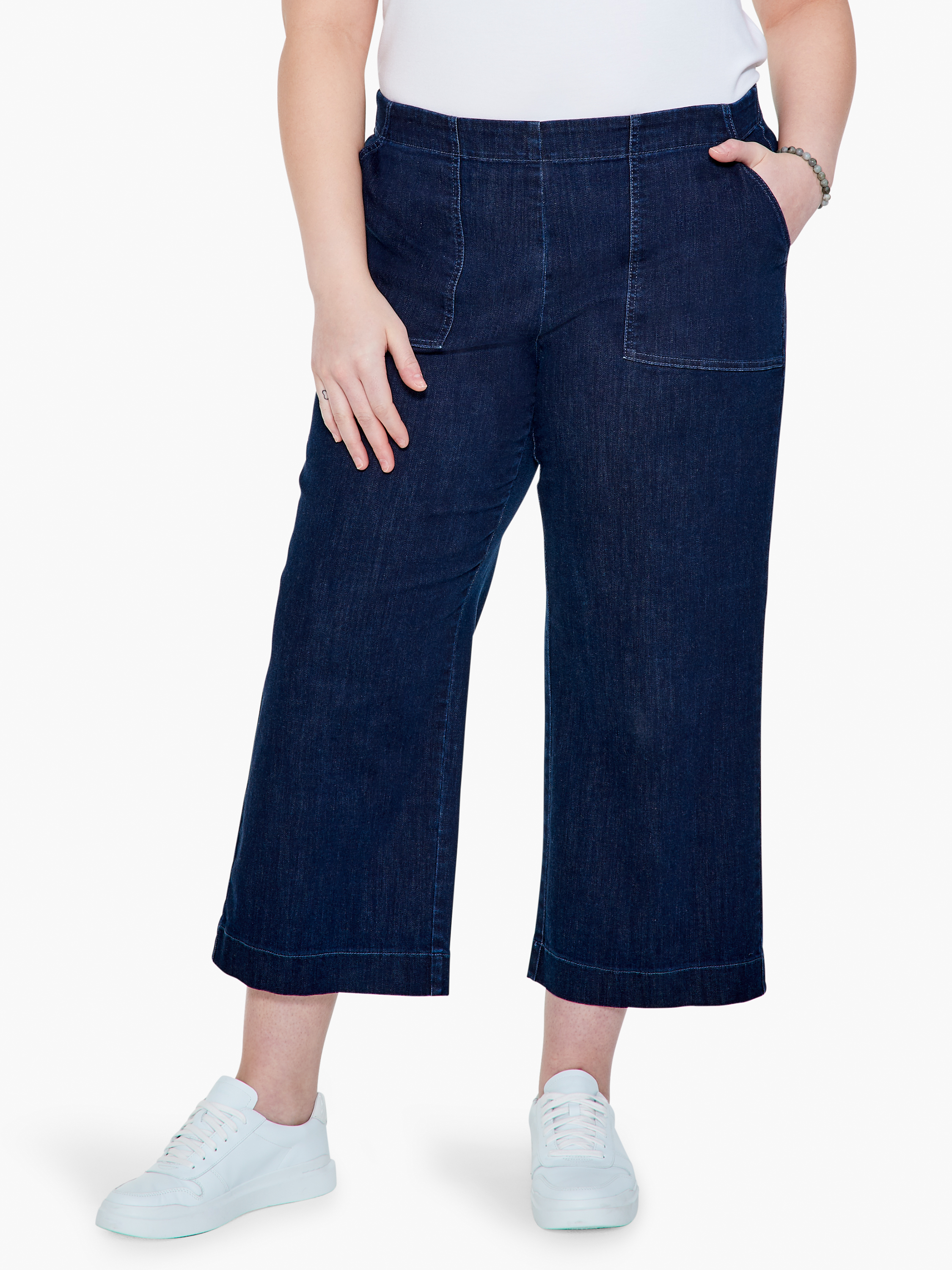 Women's Wide Leg Crop Pants - A New Day #55-8  Cropped denim pants,  Cropped pants, Wide leg crop pants