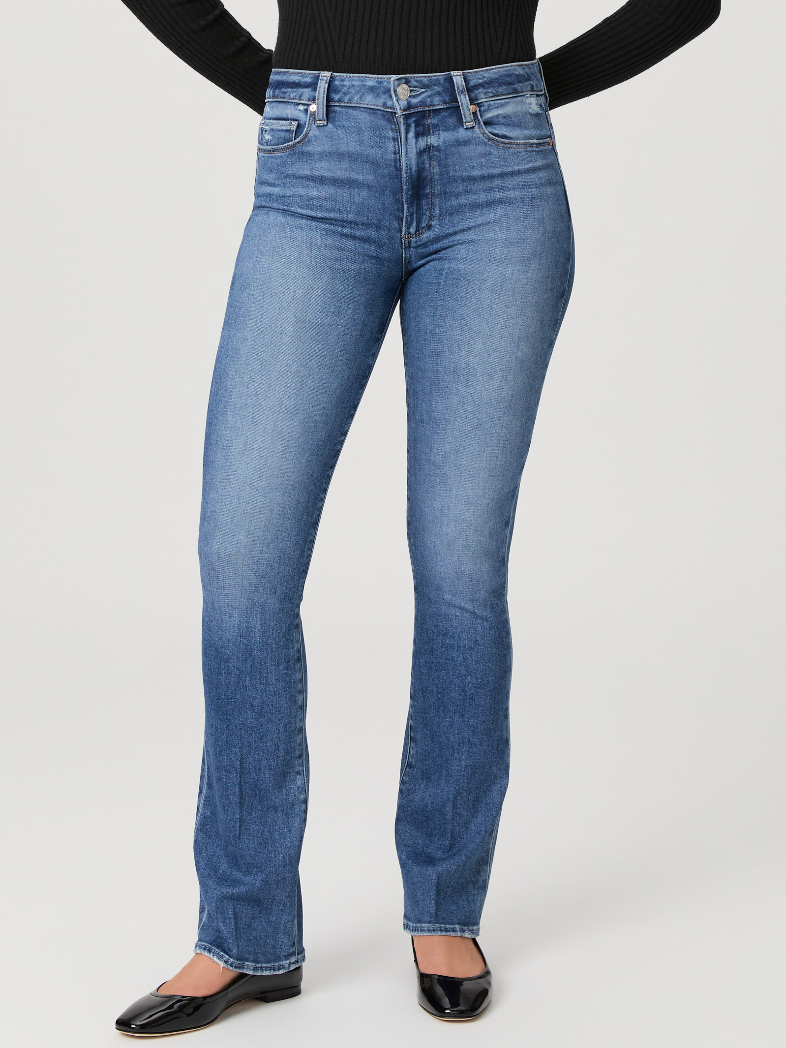 Paige Petite Manhattan Transcend online Mid Rise Slim Boot Jeans NWT SS 34 ($209)