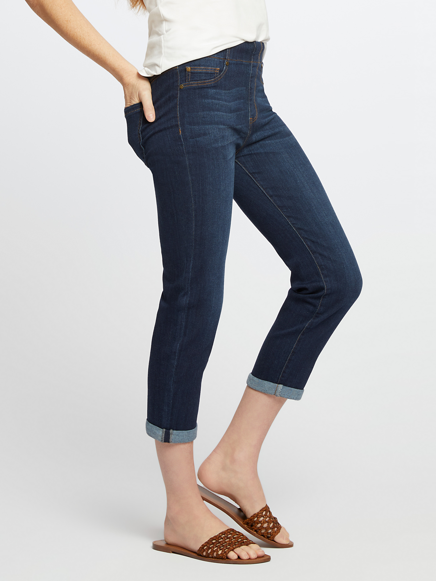 Liverpool - Chloe Crop Rolled Cuff Jean | NIC+ZOE